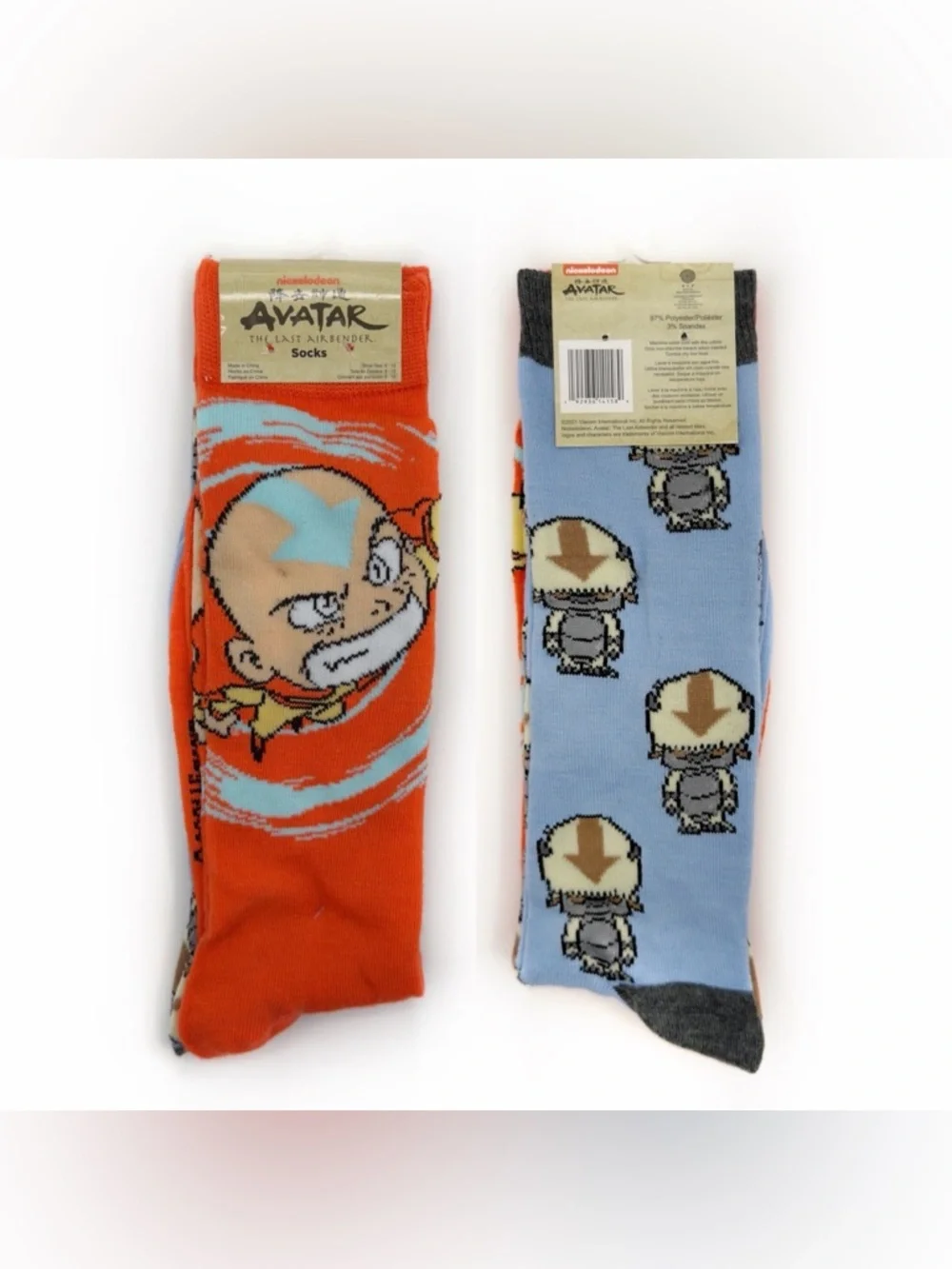 Avatar the Last Airbender Crew Socks Mens Womens Aang Appa Nickelodeon